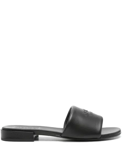 KENZO OKI LEATHER FLAT SANDALS