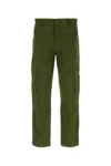 Kenzo Oversized Cotton Pants In Olive