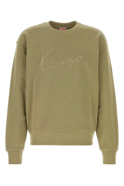 Kenzo Olive Green Cotton Sweatshirt