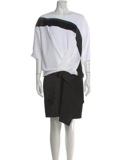 Pre-owned Kenzo One-shoulder Knee-length Dress W/ Tags In Multi