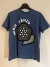 Kenzo Open-necked Black Shirt In Blue