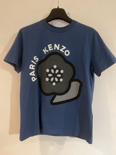 Kenzo Open-necked Black Shirt In Blue