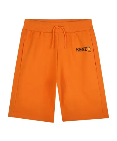 KENZO ORANGE-PRINT BERMUDA SHORTS