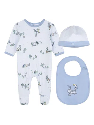 Kenzo Organic Cotton Babygrow Set In 白色