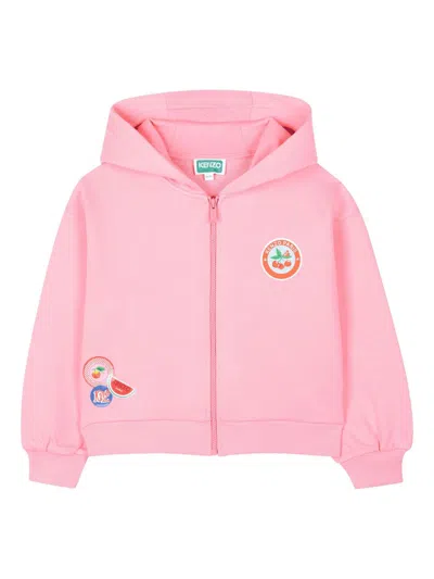 Kenzo Kids' Organic Cotton Sweatshirt In Pink
