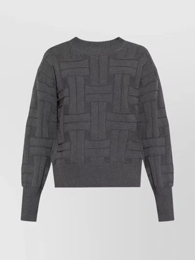 Kenzo Organic Textured Knit Jumper In Gray