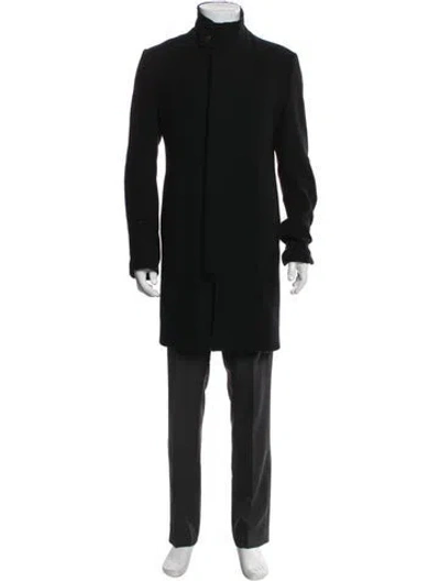 Pre-owned Kenzo Overcoat In Black