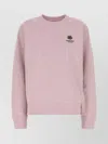 Kenzo Oversize Crew Neck Sweatshirt With Floral Back In Pink