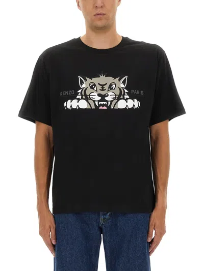 Kenzo Oversize Fit T-shirt In Black