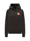 Kenzo Futura Graphic Flower Hoodie In Brown