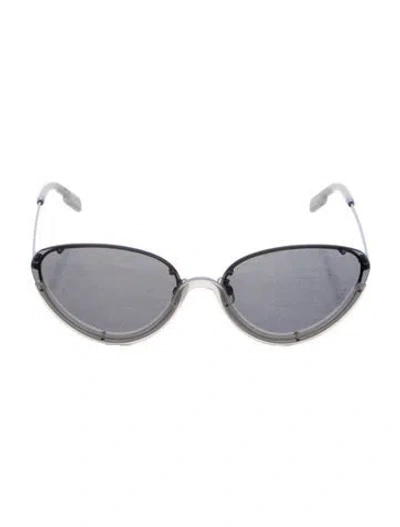 Pre-owned Kenzo Oversize Tinted Sunglasses In Blue