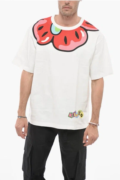 Kenzo Oversized Boke Boy T-shirt With Print In White