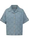 Kenzo Oversized Denim Shirt In Multi
