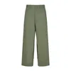 Kenzo Oversized Cotton Pants In Green
