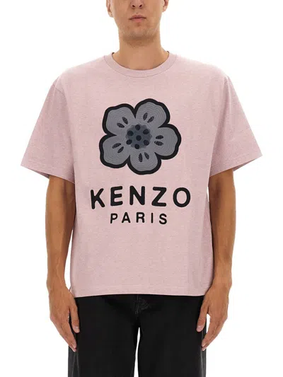 KENZO KENZO OVERSIZED T-SHIRT WITH "BOKE FLOWER" EMBROIDERY