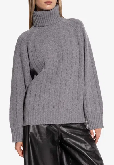 Kenzo Oversized Wool-blend Sweater In Gray