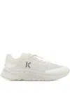 Kenzo Mesh Upper Round Toe Sneakers In White