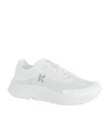 Kenzo Mesh Upper Round Toe Sneakers In White