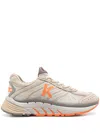Kenzo Low Top Sneakers With Chunky Rubber Sole In Neutrals