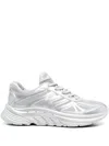 Kenzo Pace Mesh Metallic Sneakers In Silver