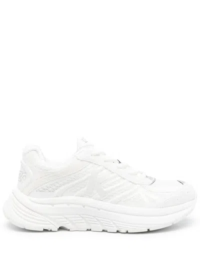 Kenzo Pace Tonal-design Knitted Trainers In White
