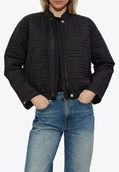 Kenzo Padded Bomber Jacket In Black