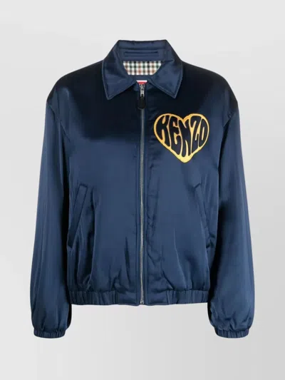 KENZO PADDED JACKET WITH COLLARED NECK AND ELASTICATED CUFFS