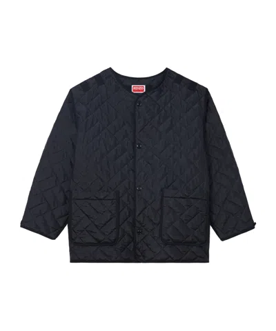 Kenzo Padded Logo-patch Jacket In Black