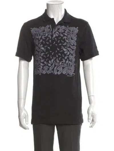 Pre-owned Kenzo Paisley Print Crew Neck Polo Shirt In Multi