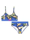 Kenzo Palm Tree-print Bikini In Blue