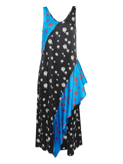 Pre-owned Kenzo Panelled Dress In Black