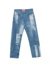 Kenzo Straight Leg Denim Jeans Mid Rise In Blue