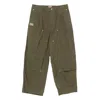 Kenzo Cotton Trousers With Quilted Pattern And Pockets In Green