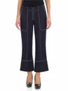 Kenzo Blue Stretch Fabric Trousers In Azul