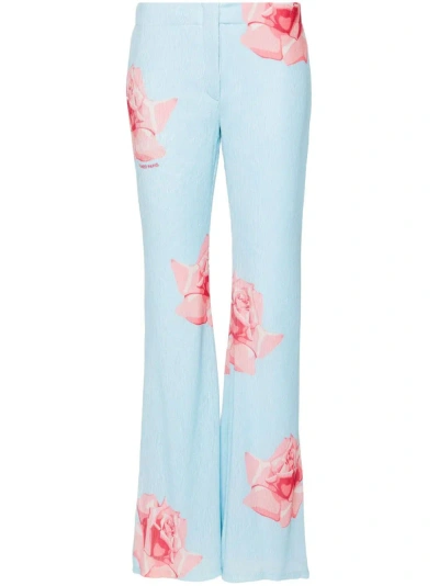 Kenzo Trouseralon ' Rose' Femme Bleu Clair In Light Blue