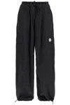 Kenzo 'boke Flower 2.0' Black Pants With Flowers Embellishmed Waist And Logo Patch On The Pocket