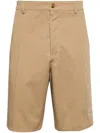Kenzo Chino-shorts Mit Knopfleiste In Darkbeige