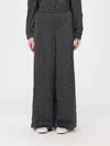 Kenzo Geometric-pattern Trousers In Gray