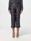 Kenzo Marguerite Jacquard Cropped Trousers In Blau