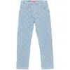 Kenzo Weave Botan Loose Jeans In Multicolor