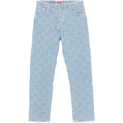 Kenzo Weave Bottan Jeans In Multicolor