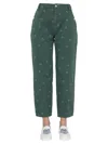 Kenzo Paisley-print Cropped Trousers In Green