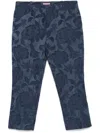 Kenzo Peonies Trousers In Blue