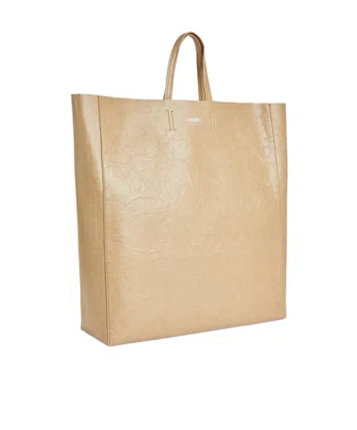 Kenzo ' Paper' Large Tote Bag In Leather In Brown