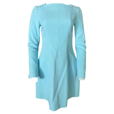 Pre-owned Kenzo Paris Baby Blue Cotton Mini Dress, Size 38