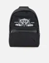 Kenzo Black Backpack Bag With Iconic Tiger Graphic In Black