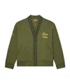 Kenzo ' Paris Chainstitch' Embroidered Cardigan In Cotton In Green