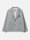 Kenzo ' Paris Chainstitch' Embroidered Workwear Jacket In Gray