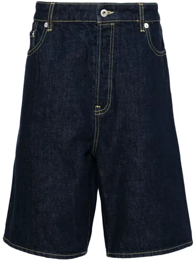 Kenzo Himawara Denim Shorts In Blue