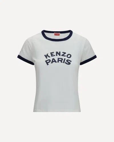 Kenzo Paris Emblem Cotton T-shirt In White